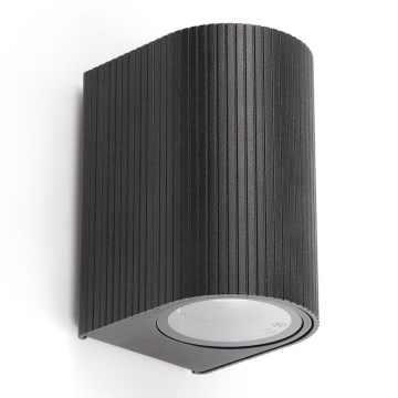 FARO 70322 - Външно стенно осветително тяло ESTELA 1xGU10/5W/230V IP65 черно