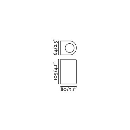 FARO 70322 - Външно стенно осветително тяло ESTELA 1xGU10/5W/230V IP65 черно