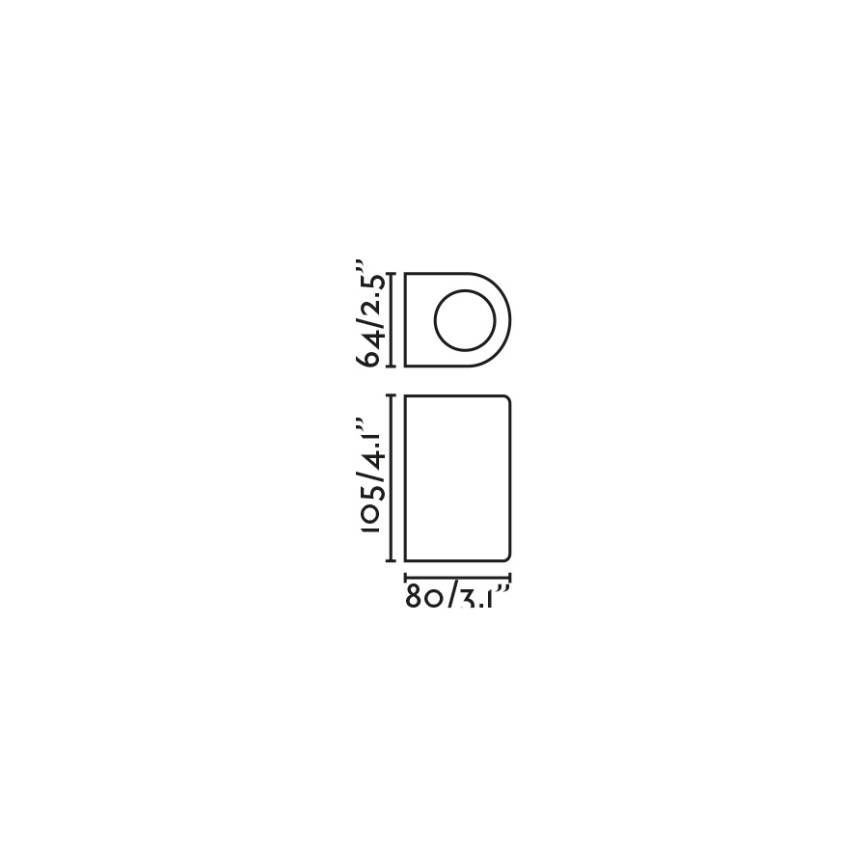 FARO 70322 - Външно стенно осветително тяло ESTELA 1xGU10/5W/230V IP65 черно