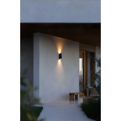 FARO 70327 - Външно стенно осветително тяло ESTELA 2xGU10/5W/230V IP65 черно