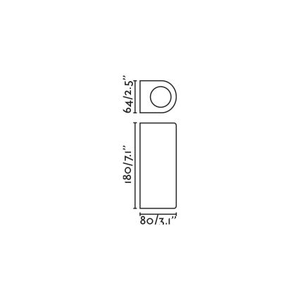 FARO 70327 - Външно стенно осветително тяло ESTELA 2xGU10/5W/230V IP65 черно