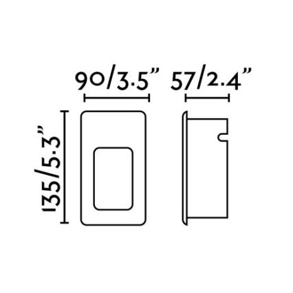 FARO 70396 - LED Външно осветление, вградено NASE-2 LED/3W/230V IP44
