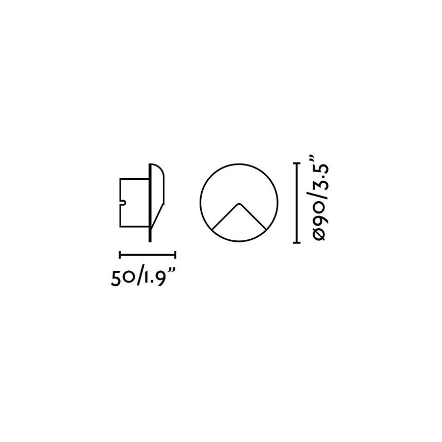 FARO 70397 - Външна LED лампа за стена UVE LED/2W/230V IP44