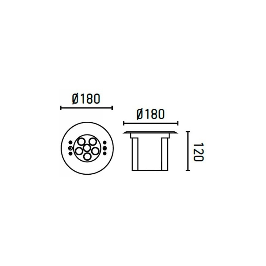 FARO 70456 - LED RGB Екстериорна лампа за вграждане EDEL LED/18W/24V IP68