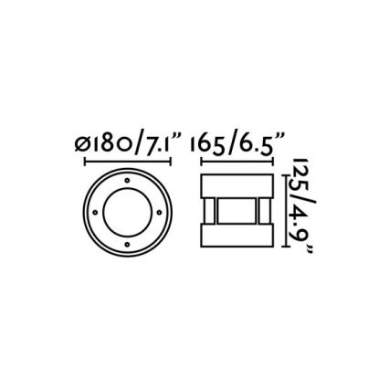 FARO 70589 - Екстериорна LED лампа за алея SURIA-12 LED/12W/230V IK08 IP67