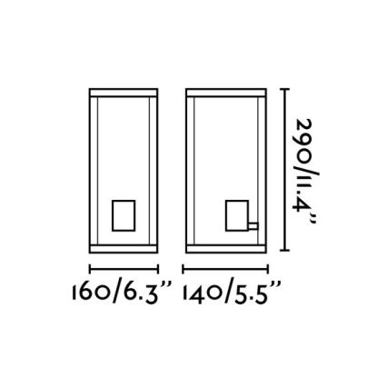 FARO 70773 - Външна, настенна лампа NALA 1xE27/15W/230V IP54