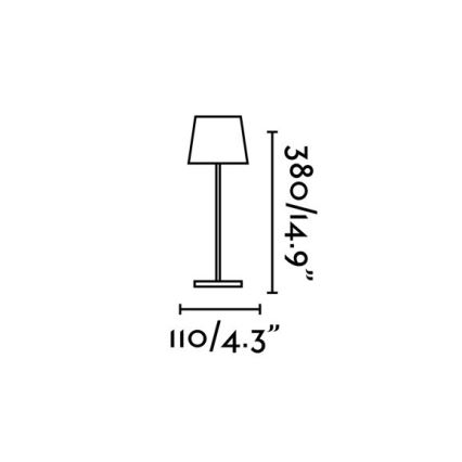 FARO 70776 - LED LED Екстериорна димируема сензорна настолна лампа TOC LED/2,2W/230V IP54