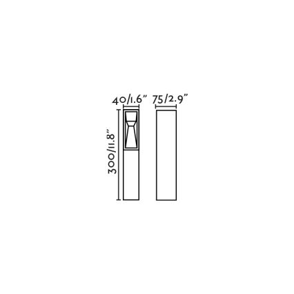 FARO 70938 - LED външна лампа TIL LED/3W/24V CRI 90 IP65 черна