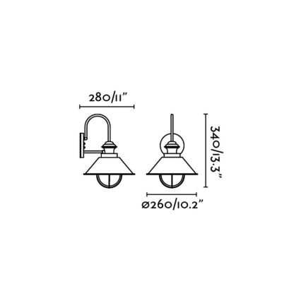 FARO 71128 - Външна, настенна лампа NAUTICA 1xE27/11W/230V