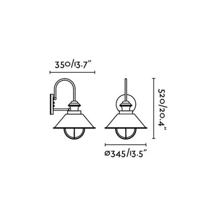 FARO 71129 - Екстериорна Стенна лампа NAUTICA 1xE27/11W/230V