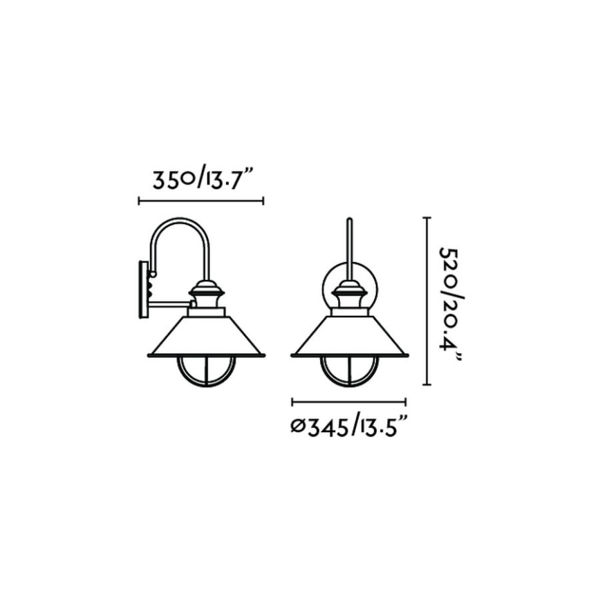 FARO 71129 - Екстериорна Стенна лампа NAUTICA 1xE27/11W/230V