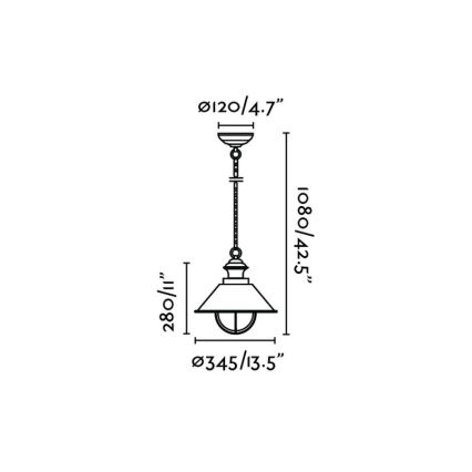 FARO 71139 - Екстериорна Висящи лампи NAUTICA 1xE27/11W/230V