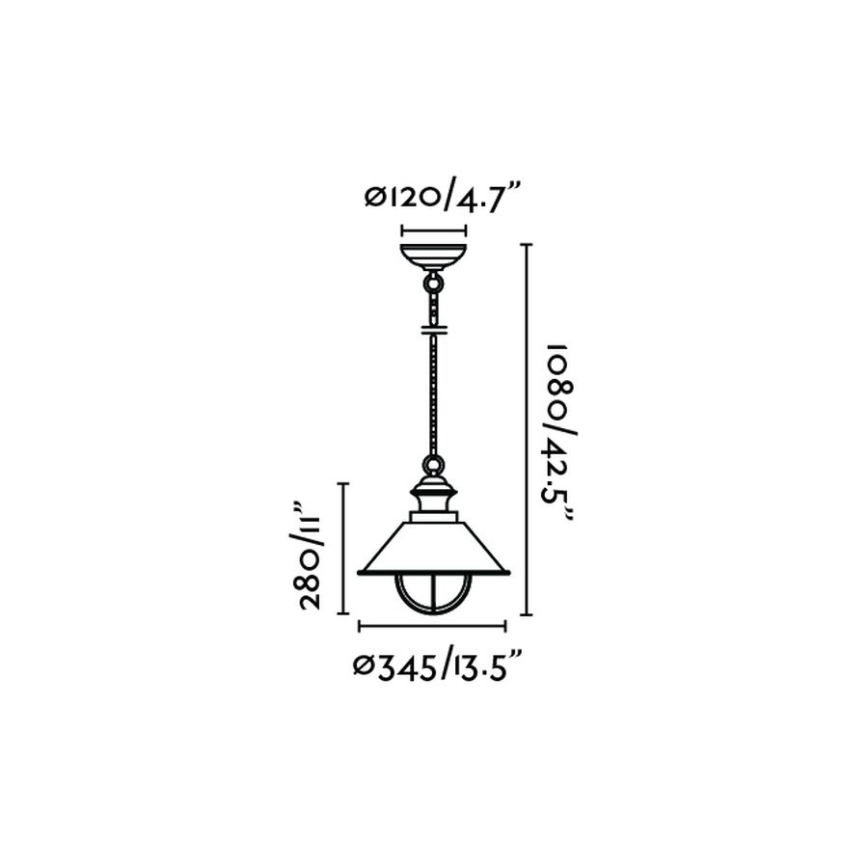 FARO 71139 - Екстериорна Висящи лампи NAUTICA 1xE27/11W/230V