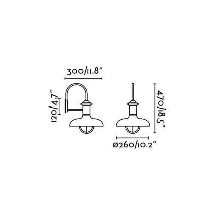 FARO 71140 - Екстериорна Стенна лампа ESTORIL 1xE27/60W/230V