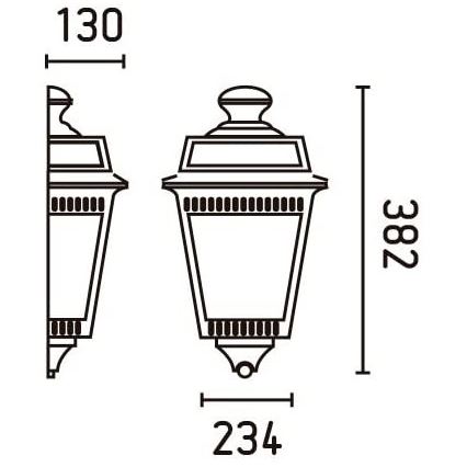 FARO 71424 - Външно стенно осветително тяло ARGOT 1xE27/100W/230V IP44