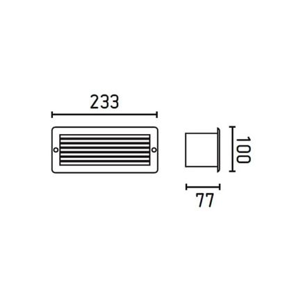 FARO 71480 - Екстериорна Стенна лампа ESCA 1xE27/40W/230V IP44