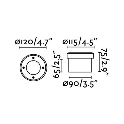 FARO 71495 - Екстериорна LED лампа за алея LIO 1xGX53/6W/230V IK08 IP67