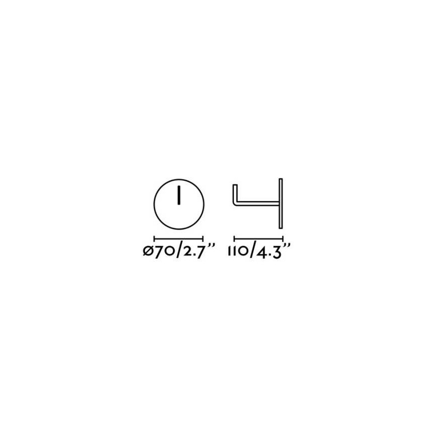 FARO 71556 - Hák диаметър Стенна лампа CAT
