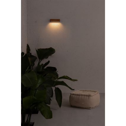 FARO 71898 - Външен стенен осветител LAKO LED/8W/230V IP65 черен/дърво