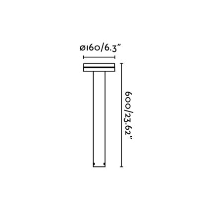FARO 71949 - LED Екстериорна лампа ESPOT LED/9W/230V 2200/2700/3200/4000K IK07 IP65 60 см кафяв