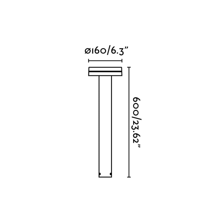 FARO 71949 - LED Екстериорна лампа ESPOT LED/9W/230V 2200/2700/3200/4000K IK07 IP65 60 см кафяв