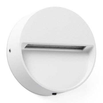 FARO 71961 - LED стълбищно осветително тяло DUNE LED/3W/230V 2200/2700/3200/4000K IP65 бяло, кръгло