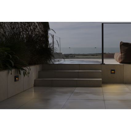 FARO 71963 - LED осветително тяло за стълбище DUNE LED/3W/230V 2200/2700/3200/4000K IP65 антрацит квадрат