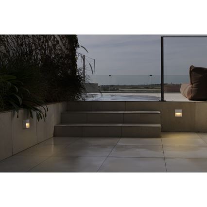FARO 71964 - LED стълбищно осветително тяло DUNE LED/3W/230V 2200/2700/3200/4000K IP65 бяло квадратно