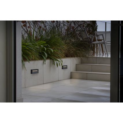 FARO 71966 - LED осветително тяло за стълбище DUNE LED/6W/230V 2200/2700/3200/4000K IP65 антрацит правоъгълник