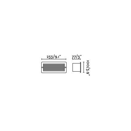 FARO 72095 - LED Външно осветление, вградено STRIPE-1 LED/5W/230V IP54