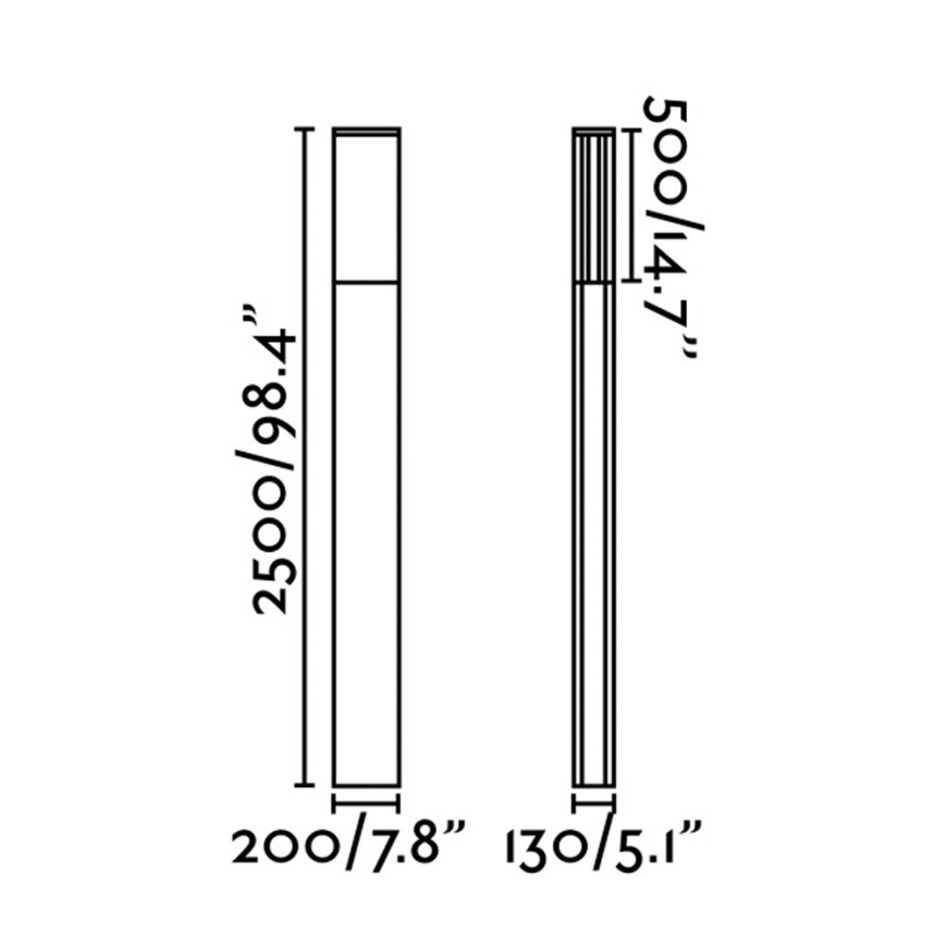 FARO 74444E - Екстериорна лампа DATNA 2G11/36W/230V IP65