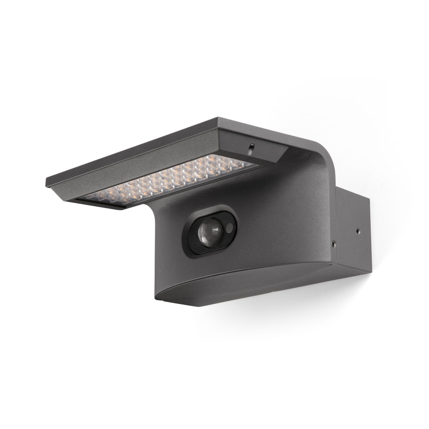 FARO 74456 - Соларно LED стенено осветително тяло с датчик LUMA LED/5W/3,7/230V IP65 антрацит