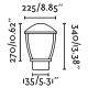 FARO 75001 - Външна лампа WILMA 1xE27/100W/230V IP44