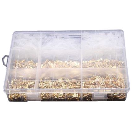 Faston конектори, кабелни обувки, капачки 2.8-4.8-6.3мм - к-кт 900бр.