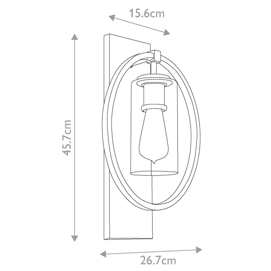 Feiss - Аплик MARLENA 1xE27/60W/230V антрацит
