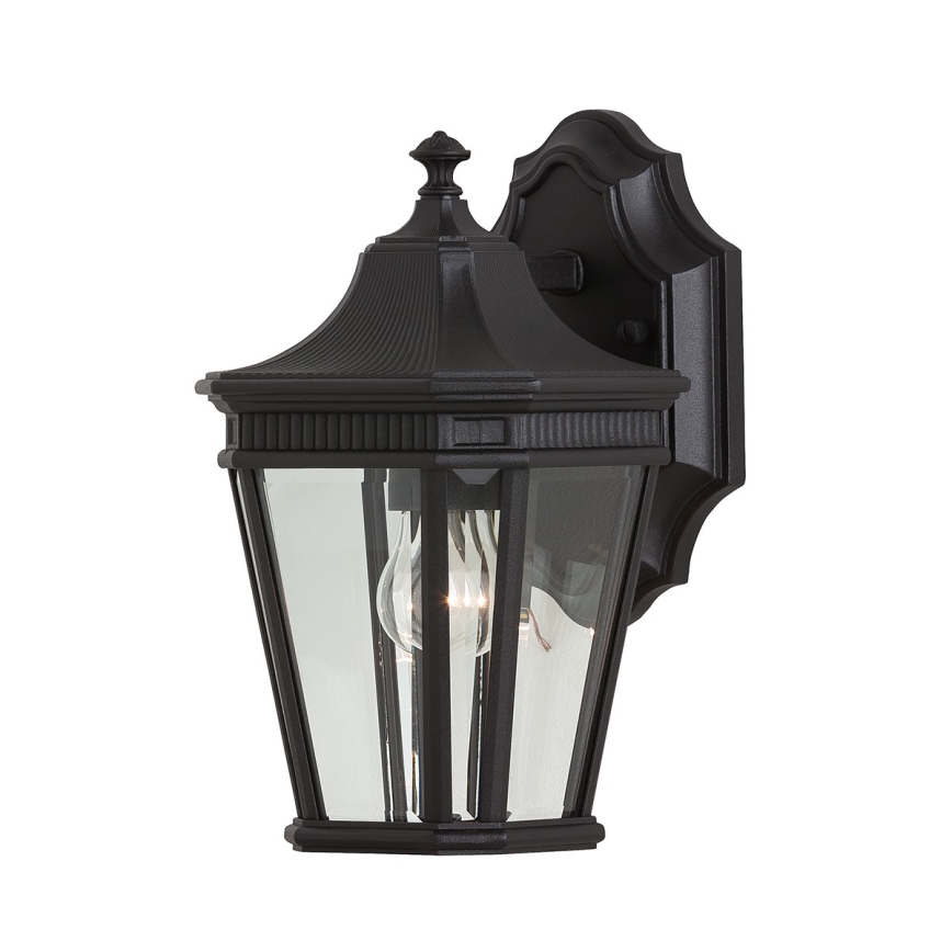 Feiss - Екстериорен аплик COTSWOLD LANE 1xE27/100W/230V IP44 черен