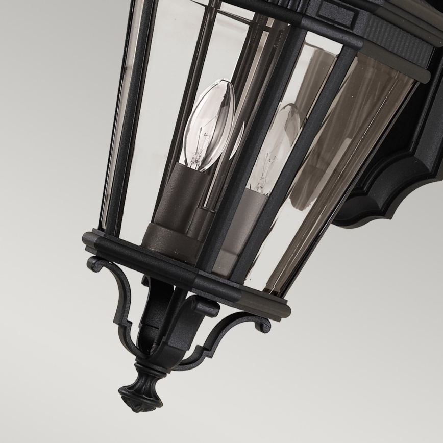 Feiss - Екстериорен аплик COTSWOLD LANE 2xE14/60W/230V IP44 черен