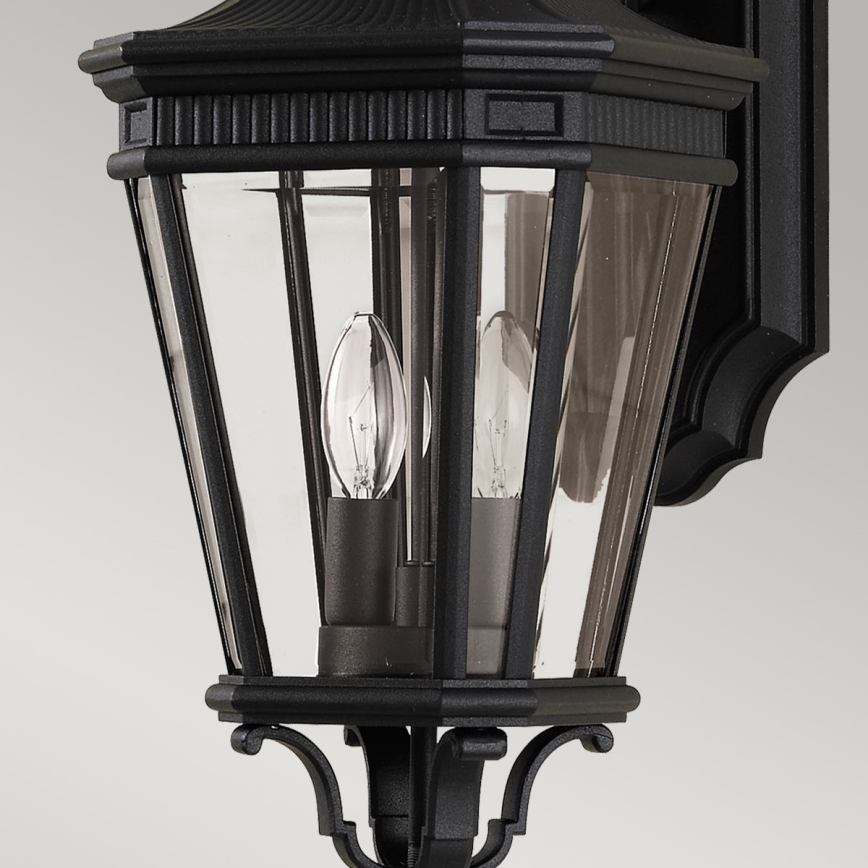 Feiss - Екстериорен аплик COTSWOLD LANE 2xE14/60W/230V IP44 черен