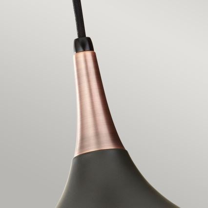 Feiss - Полилей на кабел BESO 1xE27/60W/230V пр. 25,4 cm черно/медно