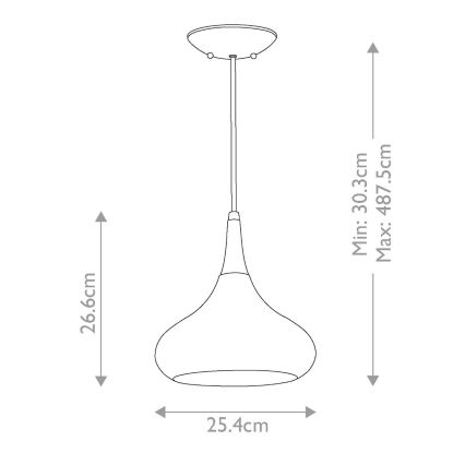 Feiss - Полилей на кабел BESO 1xE27/60W/230V пр. 25,4 cm черно/медно