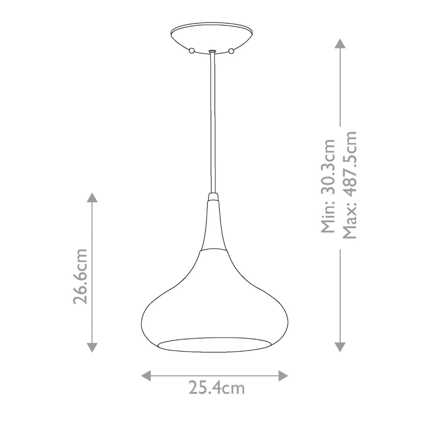 Feiss - Полилей на кабел BESO 1xE27/60W/230V пр. 25,4 cm черно/медно