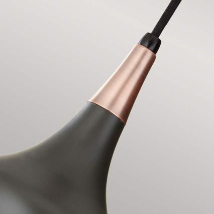 Feiss - Полилей на кабел BESO 1xE27/60W/230V Ø 17,9 cm черен/меден