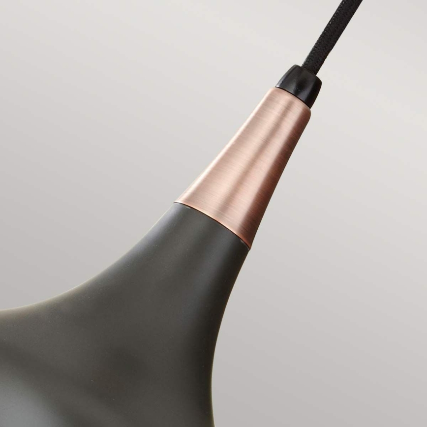 Feiss - Полилей на кабел BESO 1xE27/60W/230V Ø 17,9 cm черен/меден