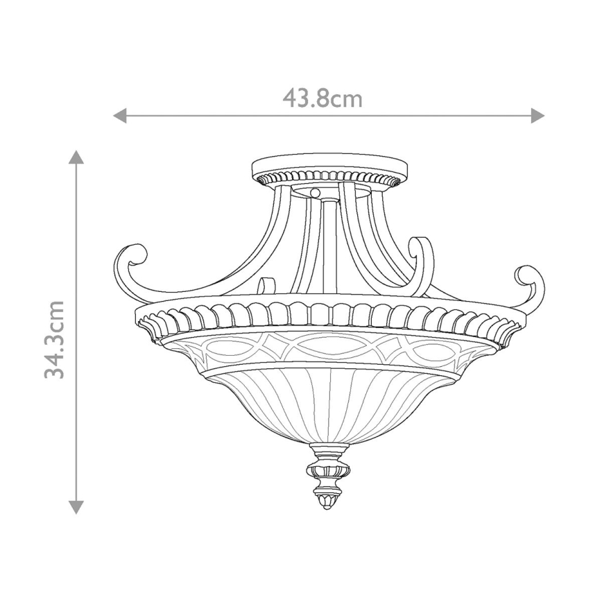 Feiss - Полилей за повърхностен монтаж DRAWING ROOM 2xE27/60W/230V