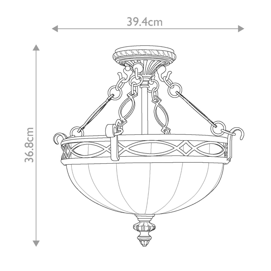 Feiss - Полилей за повърхностен монтаж DRAWING ROOM 2xE27/60W/230V