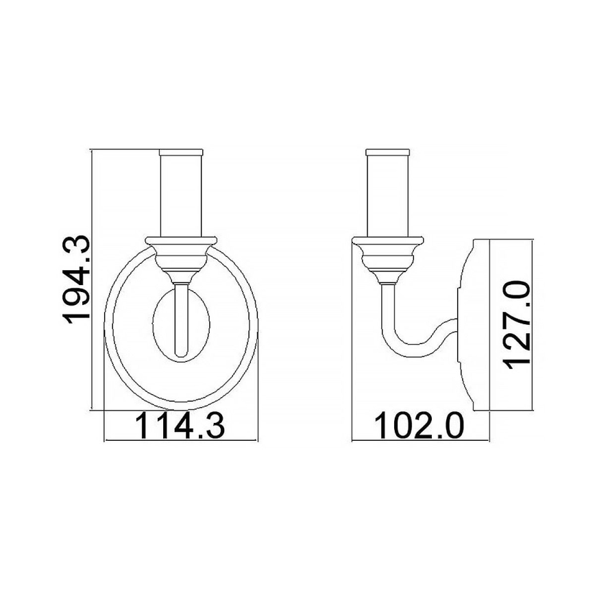 Feiss - Стенно осветително тяло HARTSVILLE 1xE14/40W/230V бежово/кафяво