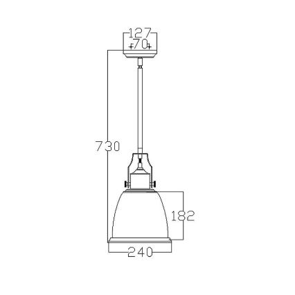 Feiss - Висящ полилей HOBSON 1xE27/60W/230V бронзов