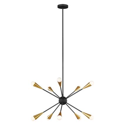 Feiss - LED Полилей JAX 10xG9/3W/230V черен/златист
