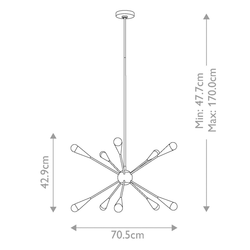 Feiss - LED Полилей JAX 10xG9/3W/230V лъскав хром