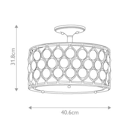 Feiss - Полилей за повърхностен монтаж LUCIA 3xE27/60W/230V